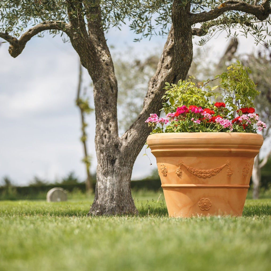 Pot rond en terre cuite Ø55 x H.48 cm